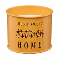'Home Sweet Autumn Home' Scented Candle with Tin Holder, Cinnamon Chai