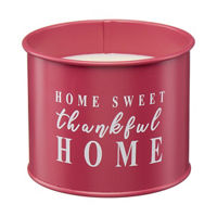 'Home Sweet Thankful Home' Scented Candle with Tin Holder, Black Cherry Merlot