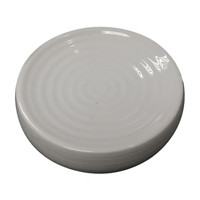 Ribbed Ceramic Soap Dish, Gray