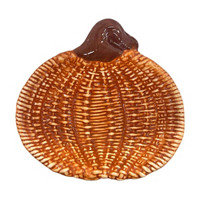 Decorative Ceramic Pumpkin Bowl, Brown