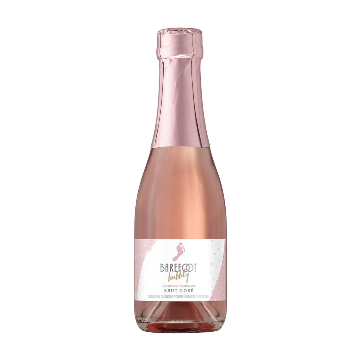 Barefoot Bubbly Brut Rose American Champagne, 187 ml