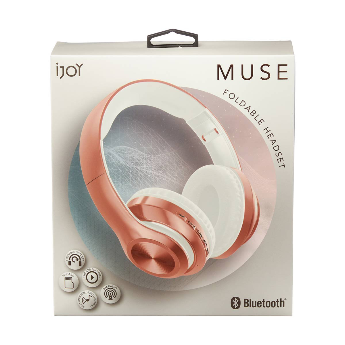 iJoy Muse Wireless Bluetooth Foldable Headset Rose Gold