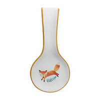 Ceramic Spoon Rest, Cute Foxes