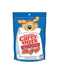 Canine Carry Outs Beef Flavor Dog Treats, 4.5 oz Bag