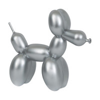 Silver Balloon Dog Figurine Balloon Weight