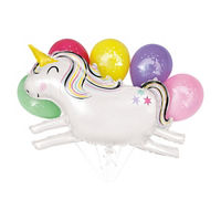 321 Party! Giant Foil Unicorn & Latex Balloon