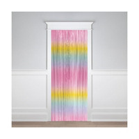 321 Party! Pastel Rainbow Foil Fringe Curtain