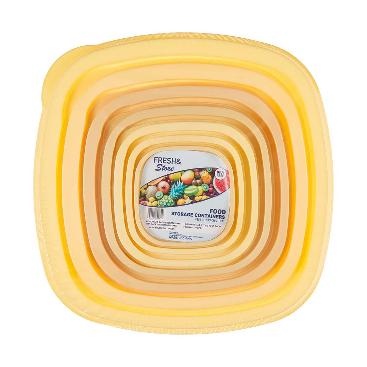 Fresh & Store Square Nesting Food Storage Container Set, 7 Piece