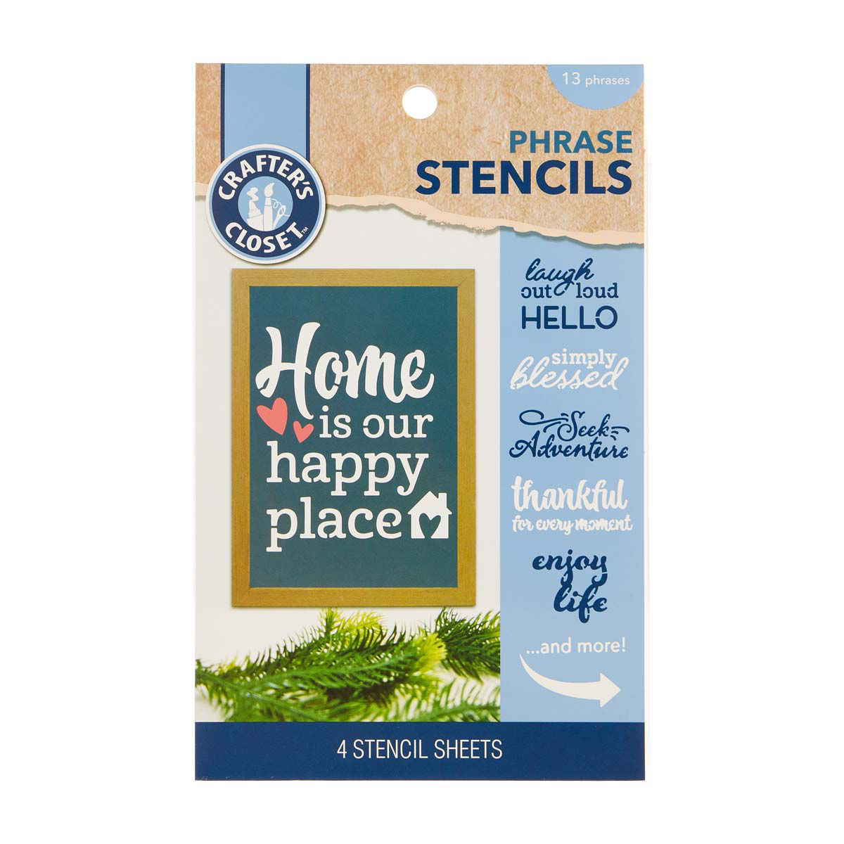 Crafter's Closet Phrase Stencils