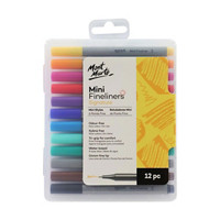 Mont Marte Signature Mini Fineliner Markers, 12 Pieces