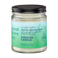 Good Pure Joy Plant-Derived Mystic Spring + Basil Scented Cnadle, 6.5 oz