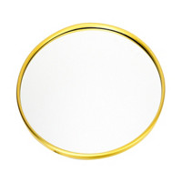 Round Wall Mirror, Brass, 20 in