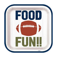 &#x27;Food Fun&#x27; Tailgate Football Party Plates, 8ct, 9