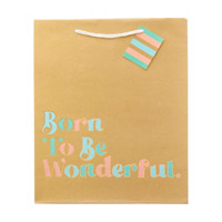 &#x27;Born to be Wonderful&#x27; Gift Bag with Gift