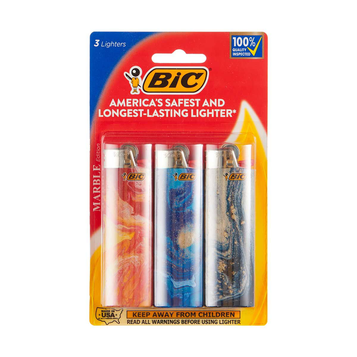 BIC Marble Lighters, 3 pack