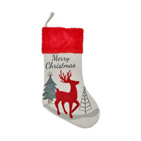 Christmas Reindeer Printed Decorative Stockings, 16.5 in x 7 in