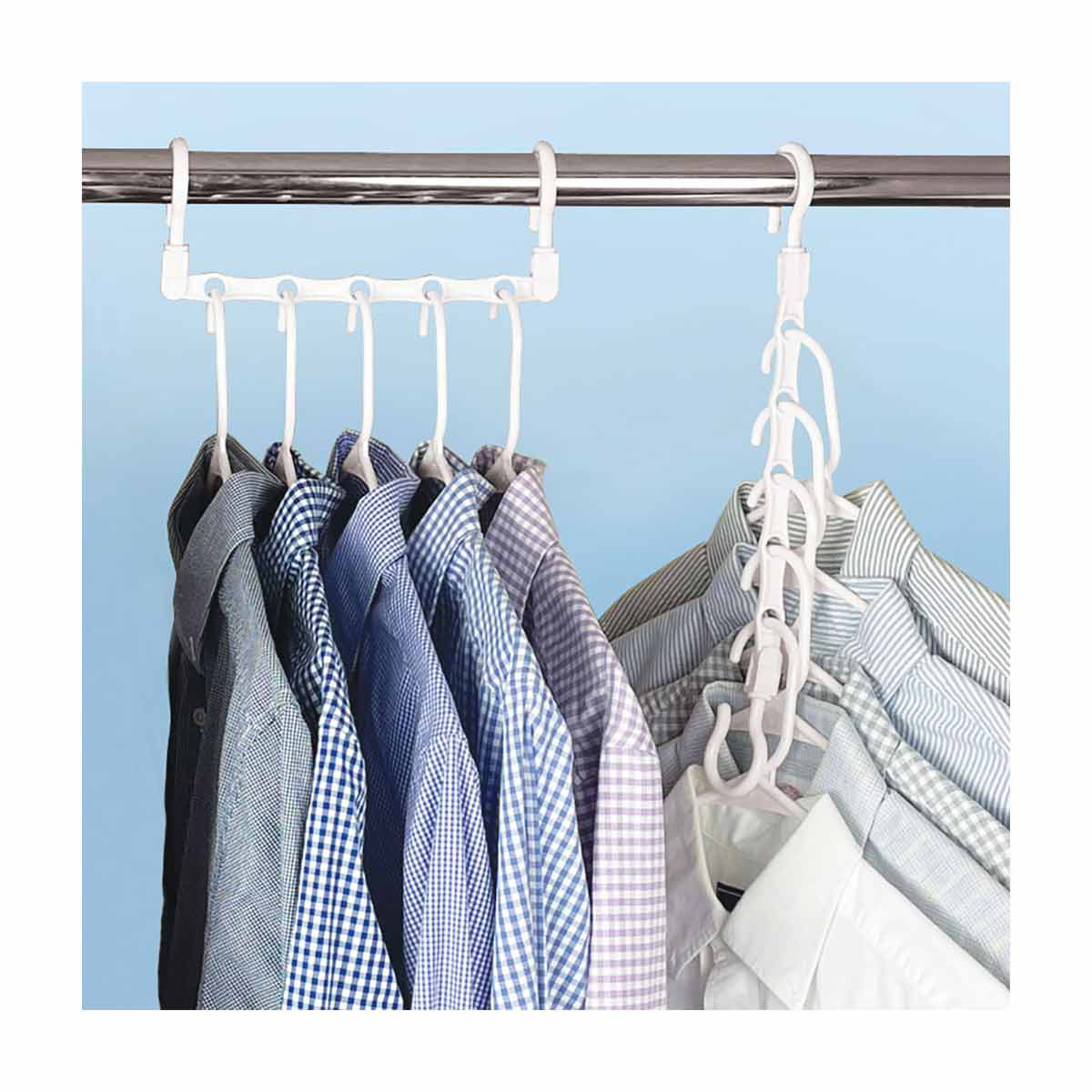 Space saver store clothes hanger