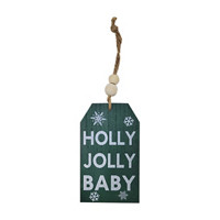 'Holly Jolly Baby' Gift Tag Ornament