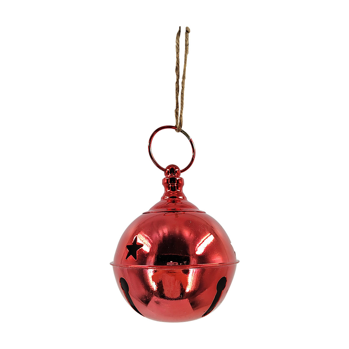 Metal Hanging Bell with Artificial Floral Decoration