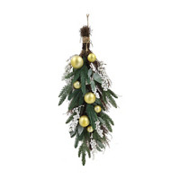 Artificial Christmas Floral Swag with Golden Balls