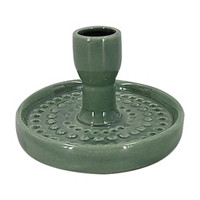 Decorative Ceramic Candle Holder, Green