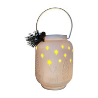 Decorative LED Ceramic Hanging Lantern