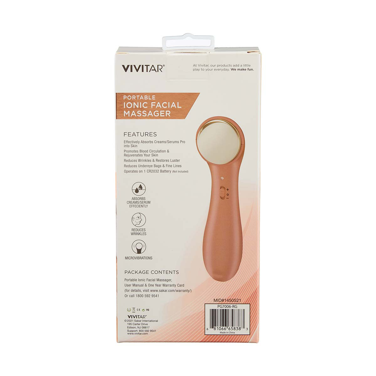 Vivitar Simply Beautiful Portable Ionic Facial Massager