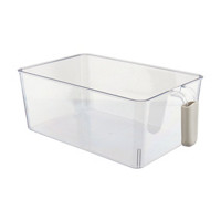 Storage Bin with Handle, Clear, Medium