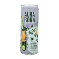 Aura Bora Herbal Sparkling Water, Lavender Cucumber