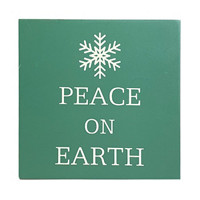 'Peace On Earth' Wooden Tabletop Décor