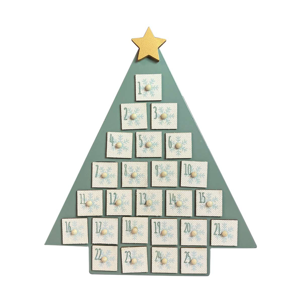 Wooden Advent Calendar Christmas Tree