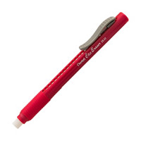 Pentel® ClicEraser® Grip Retractable Eraser with Grip, Red Barrel
