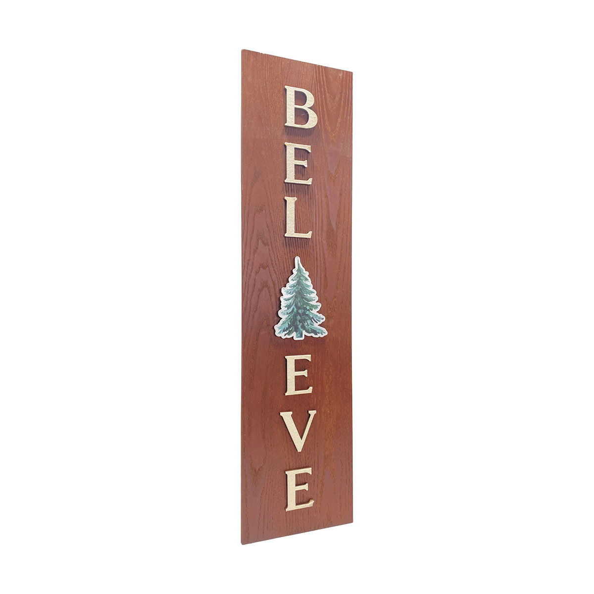 'Believe' Vertical Porch Wooden Wall Sign