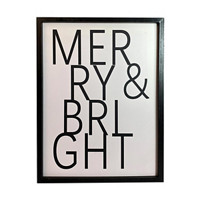 'Merry & Bright' Offset Wall Art