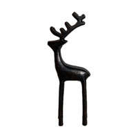 Christmas Iron Reindeer Décor, Black, Large