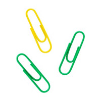 Ryder & Co. Green & Yellow Paper Clips, 200 Pieces