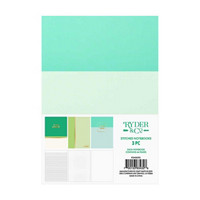 Ryder & Co. Green Stitched Notebooks, Pack of 3