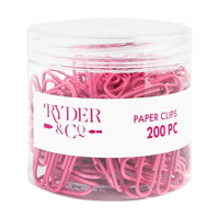 Ryder & Co. Pink Paper Clips, 200 Pieces