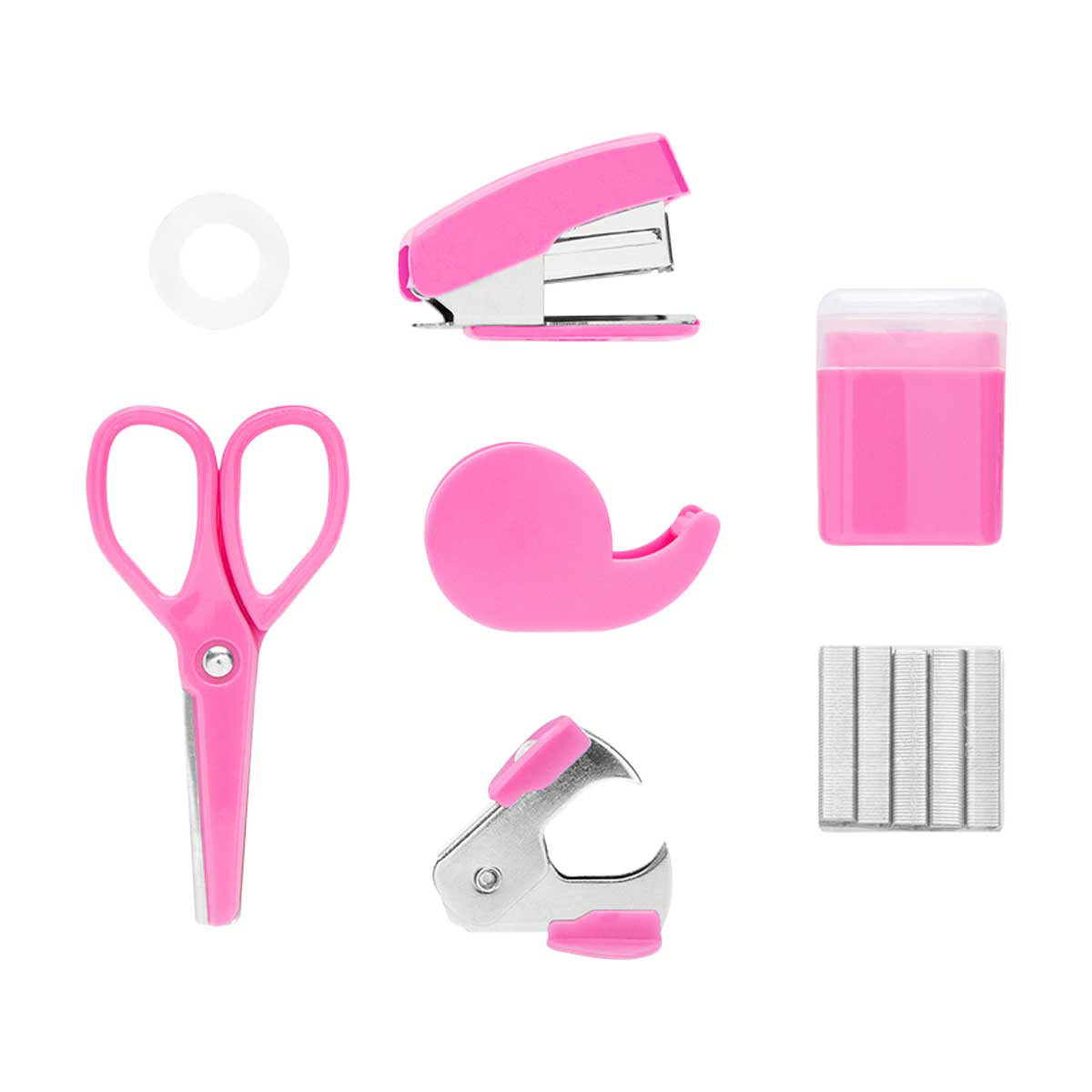 Ryder & Co. Pink Office Desk Accessory Kit, 7 Pieces