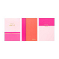 Ryder & Co. Pink Stitched Notebooks, Pack of 3