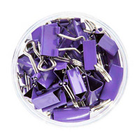 Ryder & Co. Purple Binder Clips, 35 Pieces