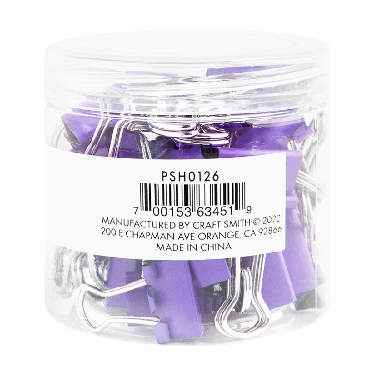 Purple store binder clips