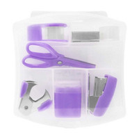 Ryder & Co. Purple Office Desk Accessory Kit, 7 Pieces