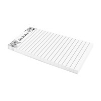 Ryder & Co. White Floral List Pad, 100 Sheets