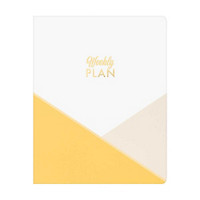 Ryder & Co. Yellow Undated Weekly Planner, 96 Pages