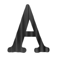 Create It Black Galvanized Metal Letter A, 13.75 in