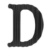 Create It Black Galvanized Metal Letter D, 13.75 in