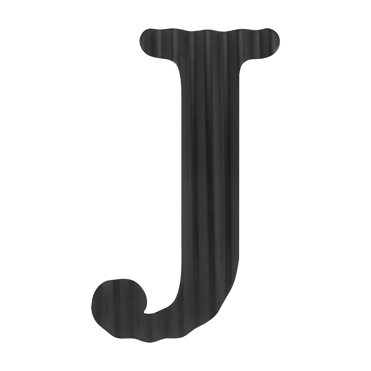 Create It Black Galvanized Metal Letter J, 13.75 in
