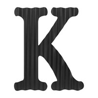 Create It Black Galvanized Metal Letter K, 13.75 in