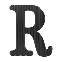 Create It Black Galvanized Metal Letter R, 13.75 in